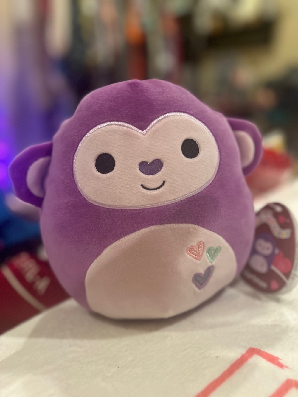 Jazwares Squishmallow Purple Plush Monkey Pet Toy